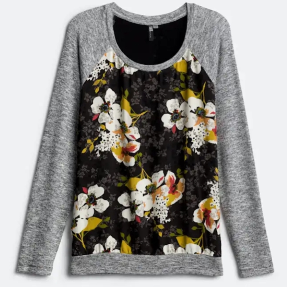 Kut from the Kloth Black and Gray Graphic Hoodie